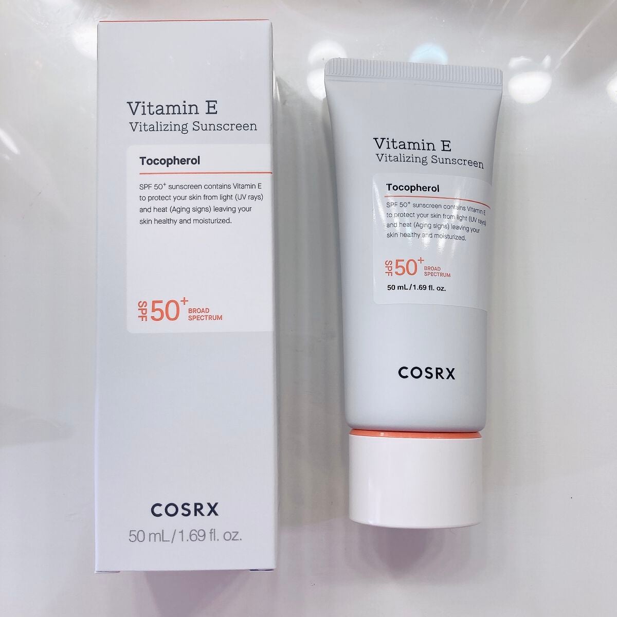 ビタミンEバイタライジングUVクリーム SFP50+/COSRX/日焼け止めクリームを使ったクチコミ(1枚目)