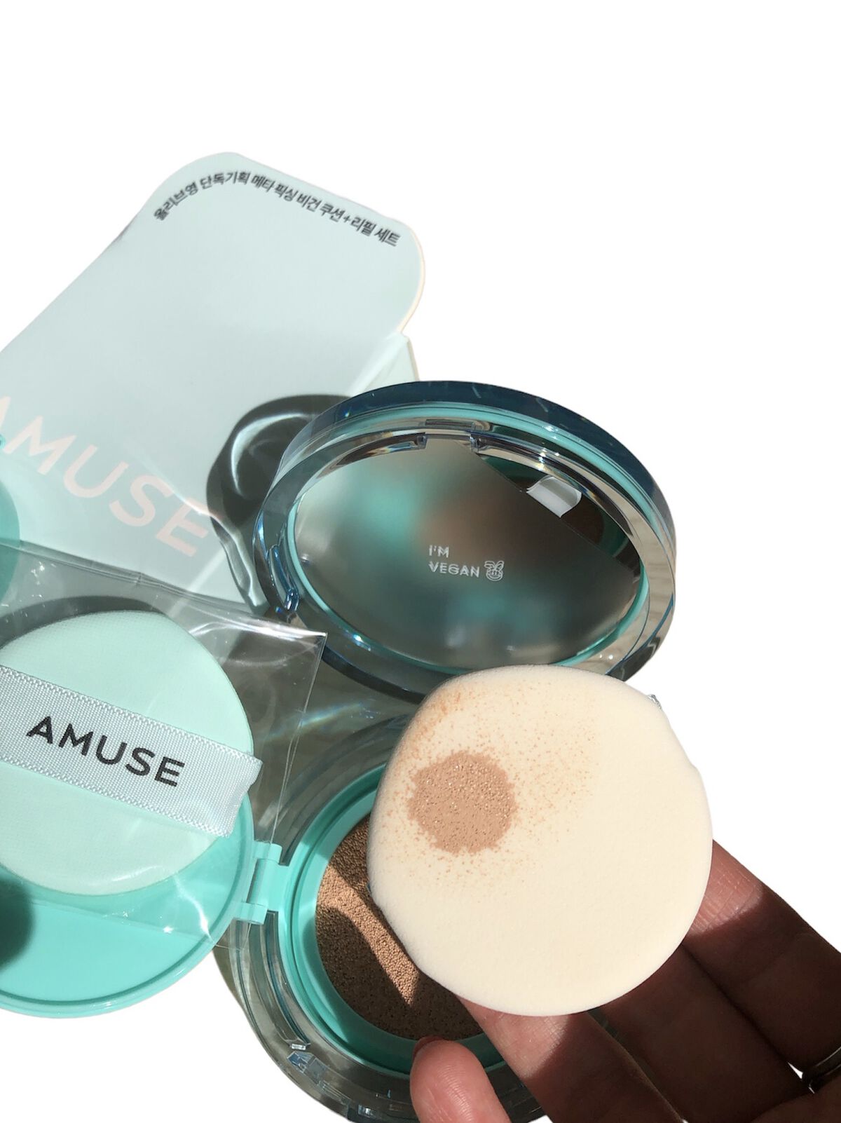 メタフィットヴィーガンクッション/AMUSE/クッションファンデーションを使ったクチコミ（2枚目）