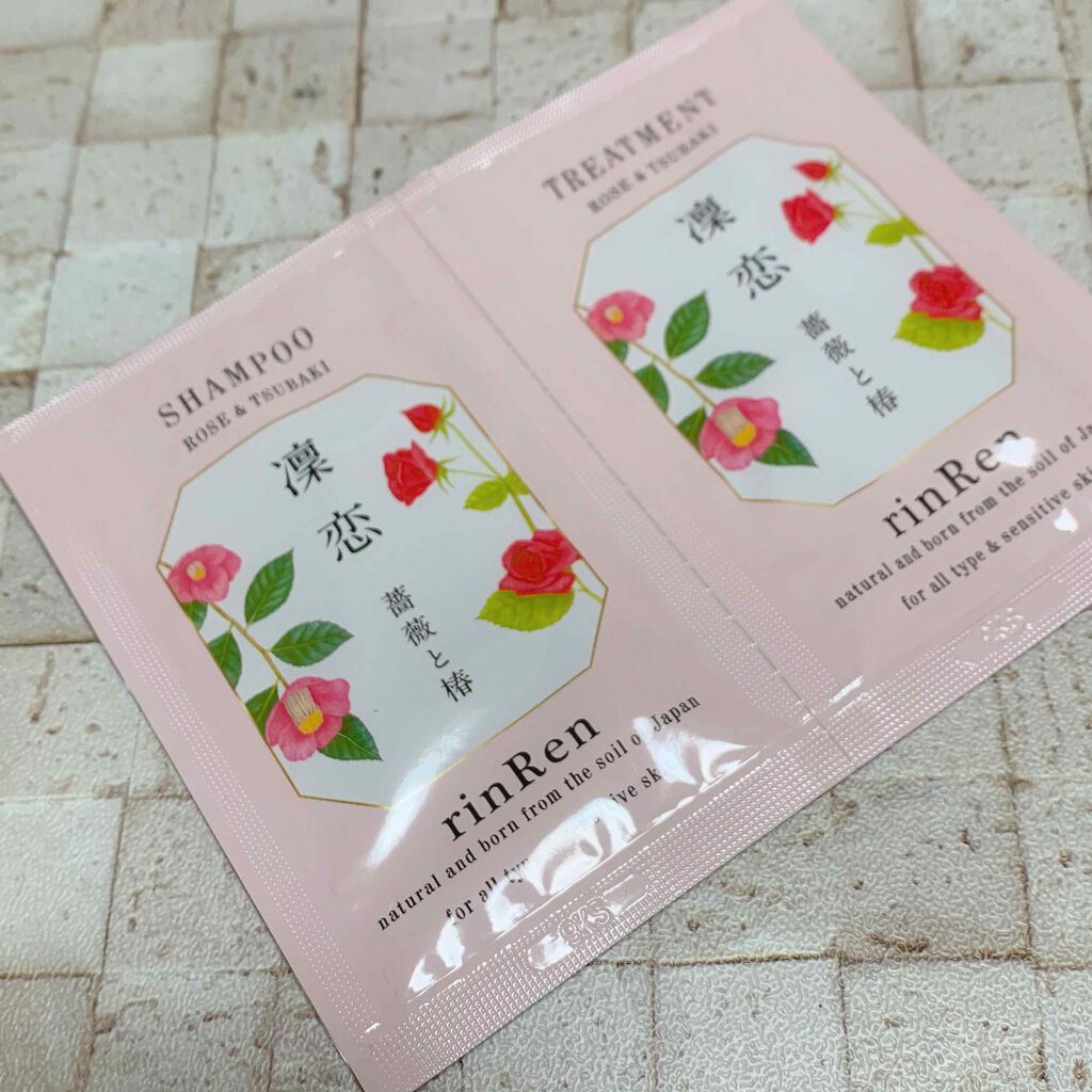 シャンプー／トリートメント ローズ＆ツバキ/rinRen（凛恋）/市販シャンプーを使ったクチコミ（1枚目）