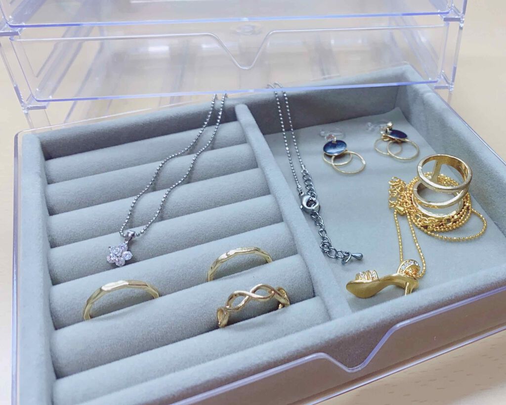 3段式クリアーケース/DAISO/その他化粧小物を使ったクチコミ（1枚目）