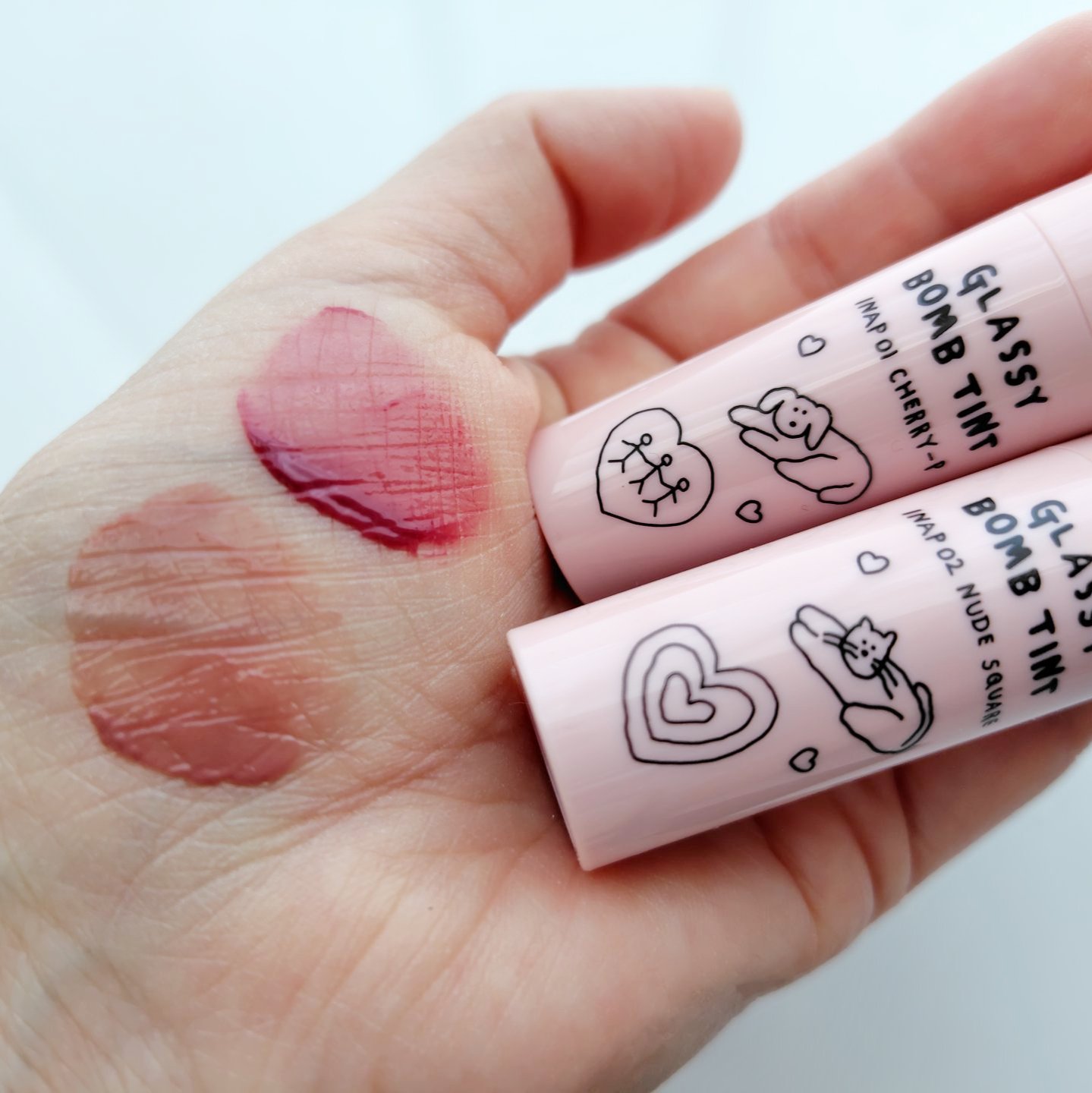 グラッシーボムティント/&nd by rom&nd/リップティントを使ったクチコミ（3枚目）