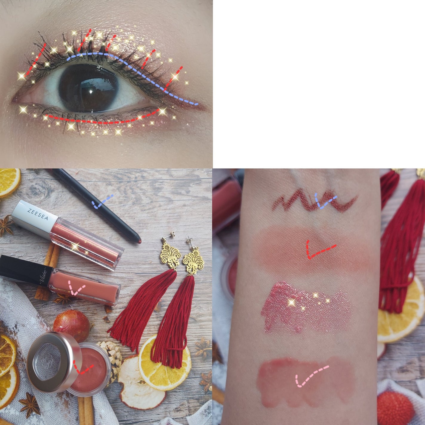 ダイヤモンドシリーズ 星空リキッドアイシャドウ/ZEESEA/リキッドアイシャドウを使ったクチコミ(7枚目)