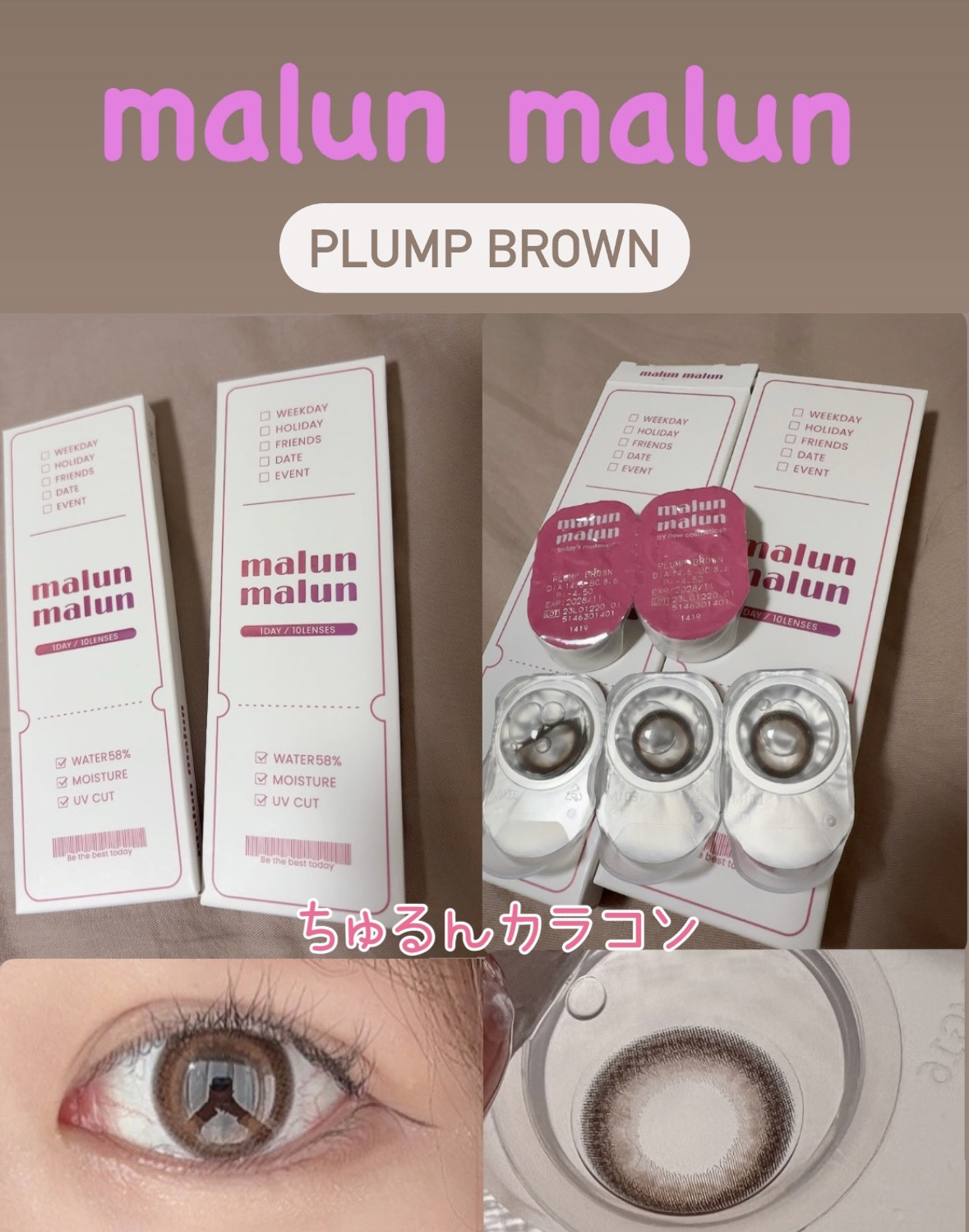 マランマラン ワンデー プランプブラウン/malun malun/ワンデー（１DAY）カラコンを使ったクチコミ（1枚目）