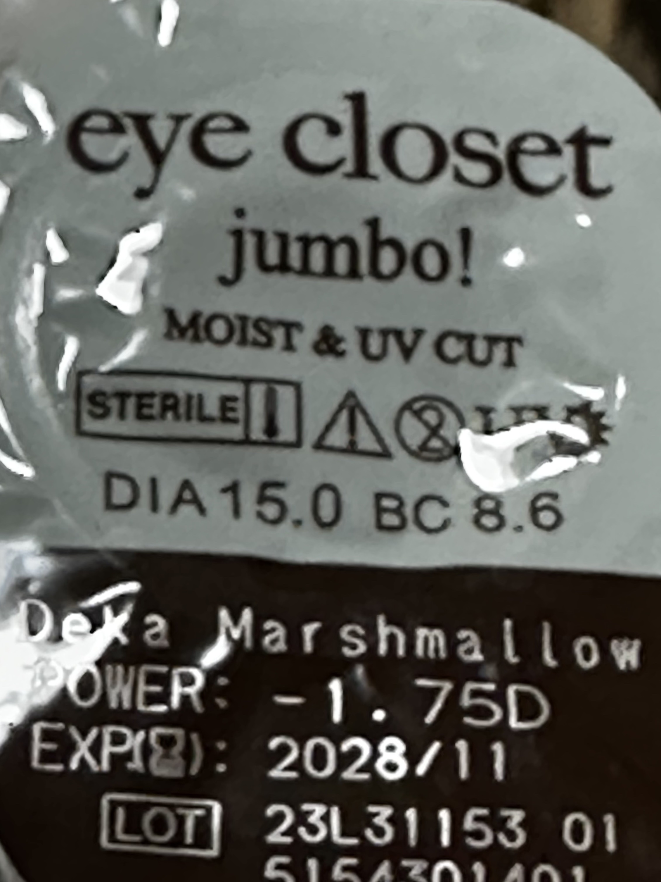 アイクローゼット ジャンボ 1day/EYE CLOSET/ワンデー（１DAY）カラコンを使ったクチコミ（1枚目）