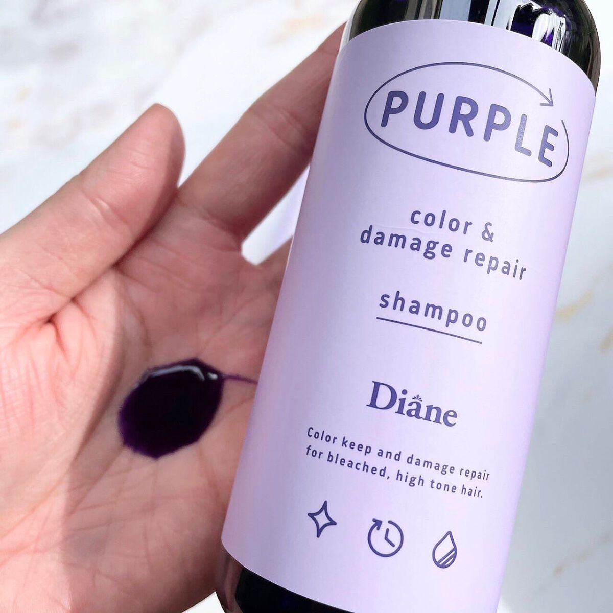 カラーシャンプー＆トリートメント トリートメント パープル/ダイアン/市販シャンプーを使ったクチコミ（3枚目）