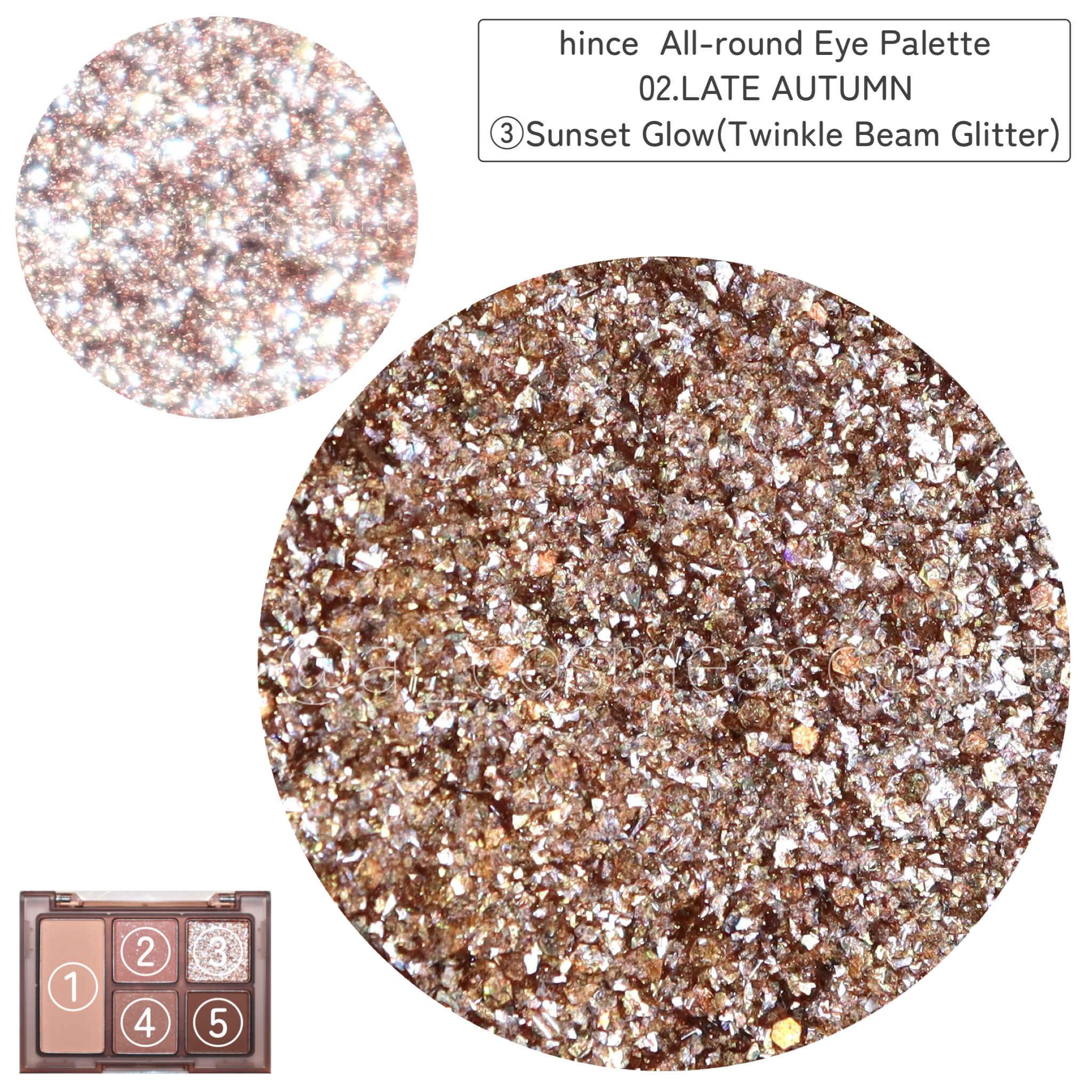 オールラウンドアイパレット 02 レイト・オータム/hince/マルチパレットを使ったクチコミ（2枚目）