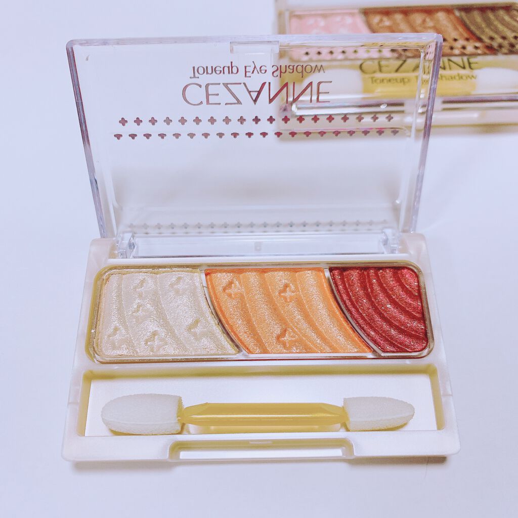 トーンアップアイシャドウ/CEZANNE/アイシャドウパレットを使ったクチコミ（3枚目）