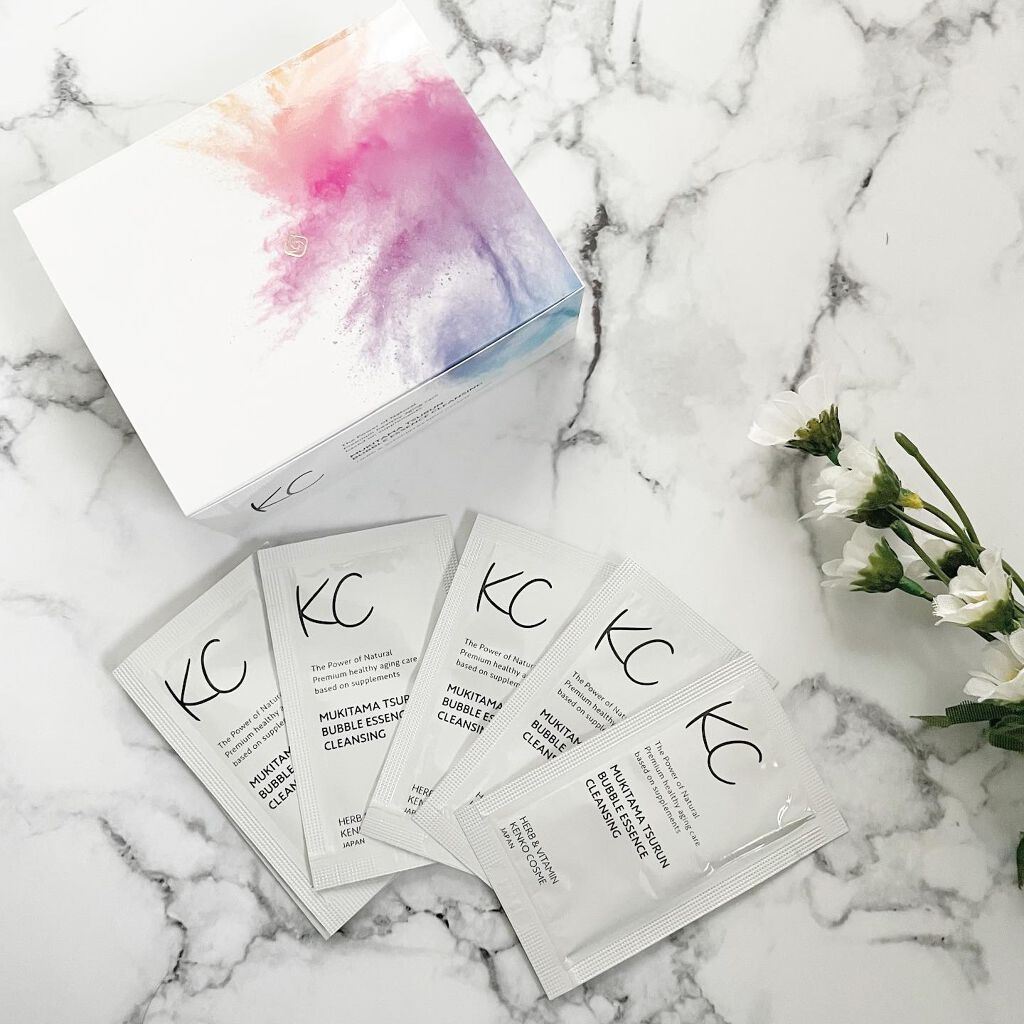 KC むきタマつるん 発泡美容液クレンジング/ハーブ健康本舗/クレンジングジェルを使ったクチコミ（2枚目）