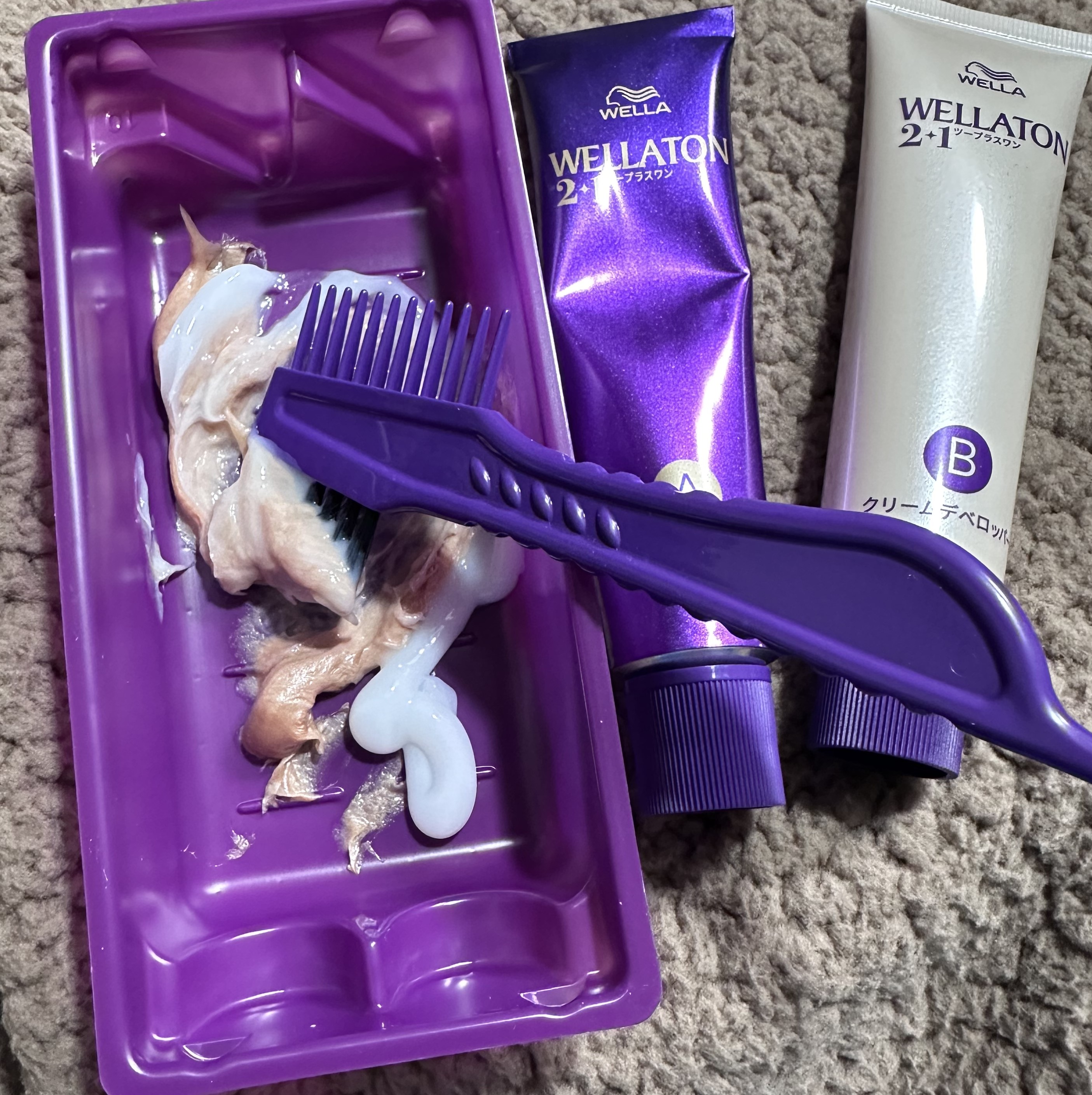 ウエラトーン ツープラスワン クリームタイプ 6CB/ウエラ/ヘアカラーを使ったクチコミ（3枚目）