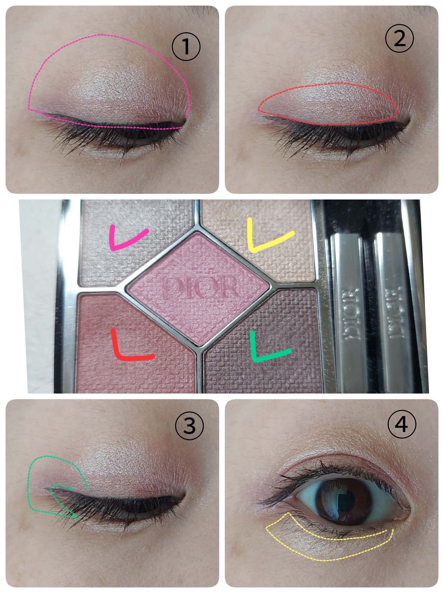 【旧】ディオールショウ サンク クルール （スプリング コレクション 2024 限定品）/Dior/アイシャドウを使ったクチコミ（2枚目）