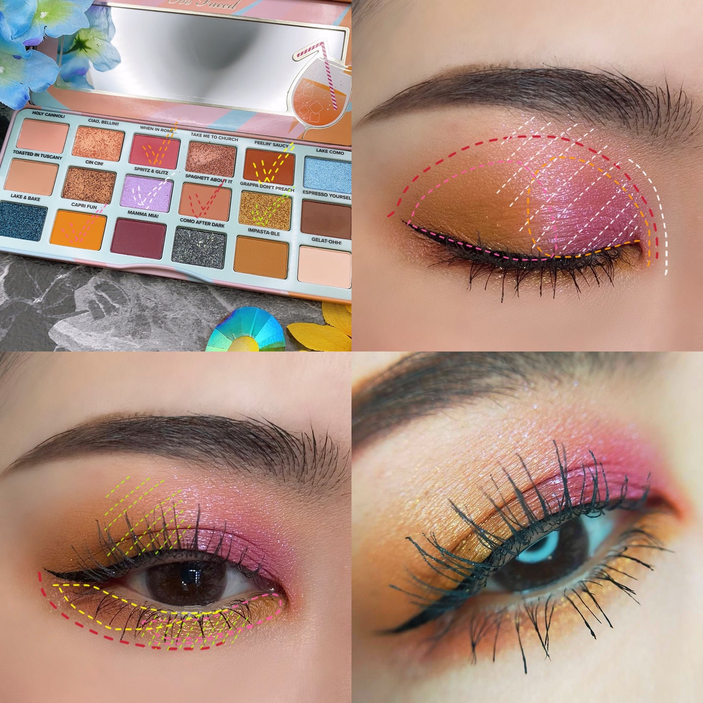 イタリアン スプリッツ アイシャドウ パレット/Too Faced/アイシャドウパレットを使ったクチコミ(5枚目)