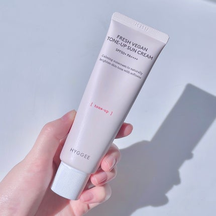 フレッシュヴィーガントーンアップサンクリーム/HYGGEE/日焼け止めクリームを使ったクチコミ(6枚目)
