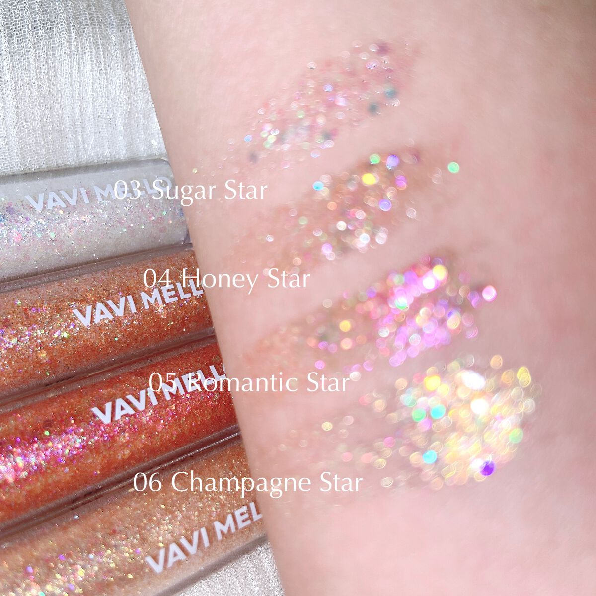 トゥインクルグリッター/VAVI MELLO/グリッターを使ったクチコミ(8枚目)