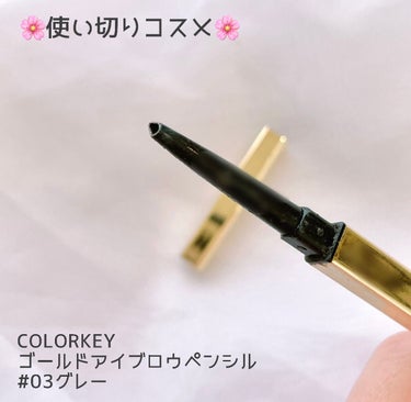 COLORKEY トライアングルアイブロウペンシルのクチコミ「使い切りコスメ🌸

COLORKEYのトライアングルアイブロウペンシル
03グレーを使い切り☺.....」（1枚目）