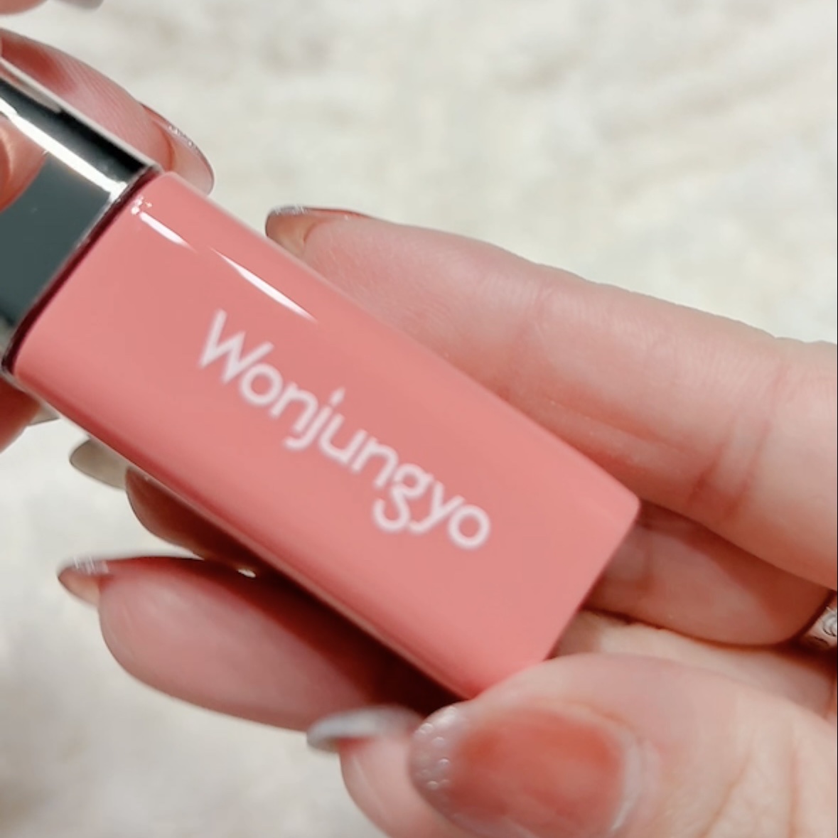 ウォンジョンヨ　キャンディーグロウティント 01 チャイティーピンク/Wonjungyo/リップティントを使ったクチコミ（2枚目）