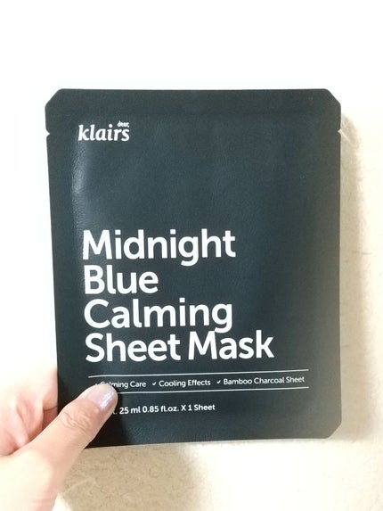 ミッドナイトブルーカーミングシートマスク(25ml)/Klairs/シートマスク・パックを使ったクチコミ(1枚目)