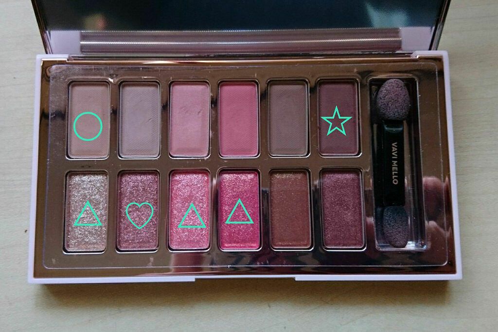 バレンタインボックス3ローズモーメント/VAVI MELLO/アイシャドウパレットを使ったクチコミ（2枚目）