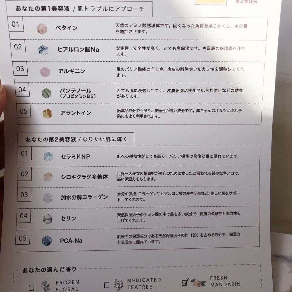 パーソナライズフェイスマスク「FUJIMI(フジミ)」 フレッシュマンダリンの香り/FUJIMI/シートマスク・パックを使ったクチコミ（3枚目）