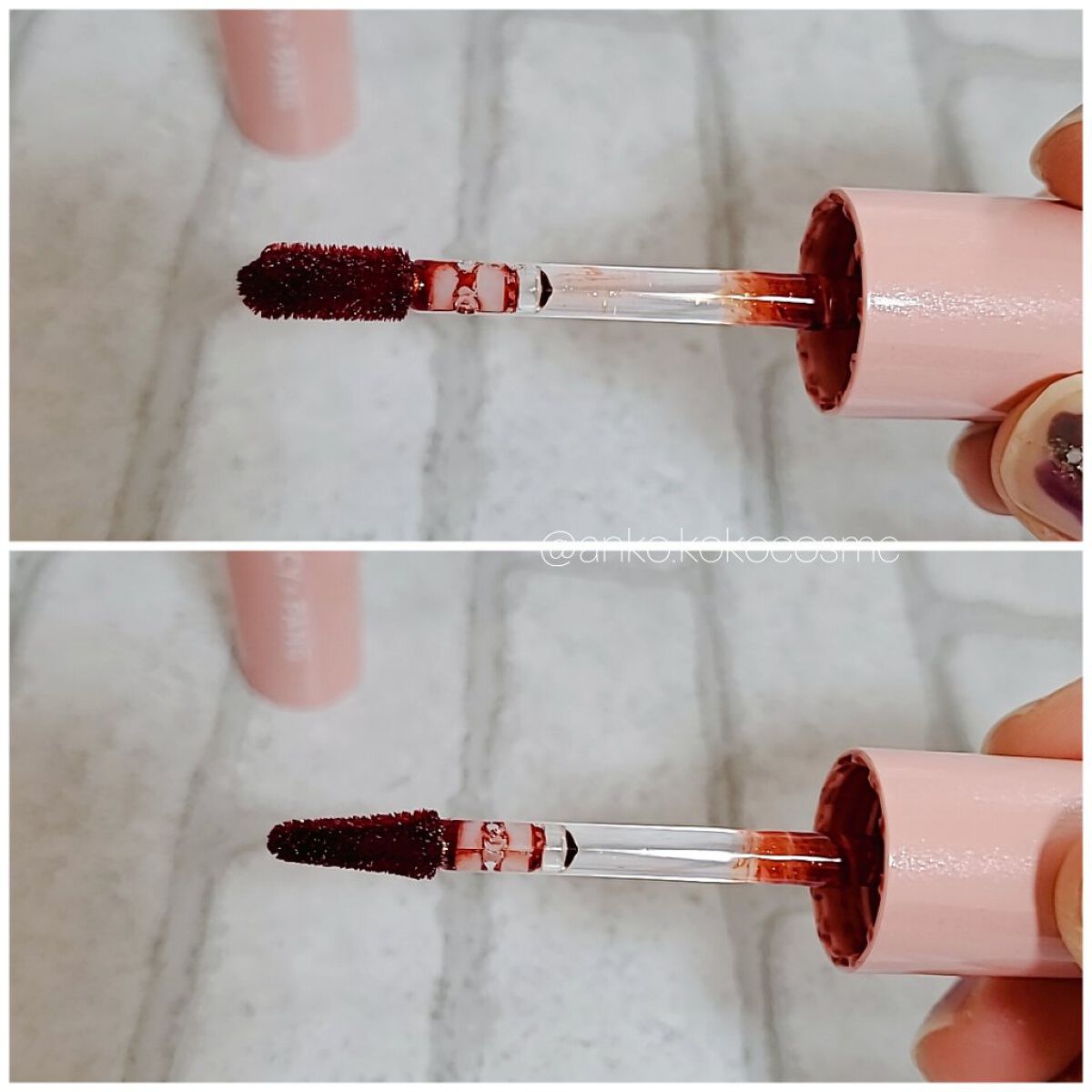 アピュー ジューシーパン スパークリングティント CR02 たべごろ甘柿/A’pieu/口紅を使ったクチコミ（3枚目）