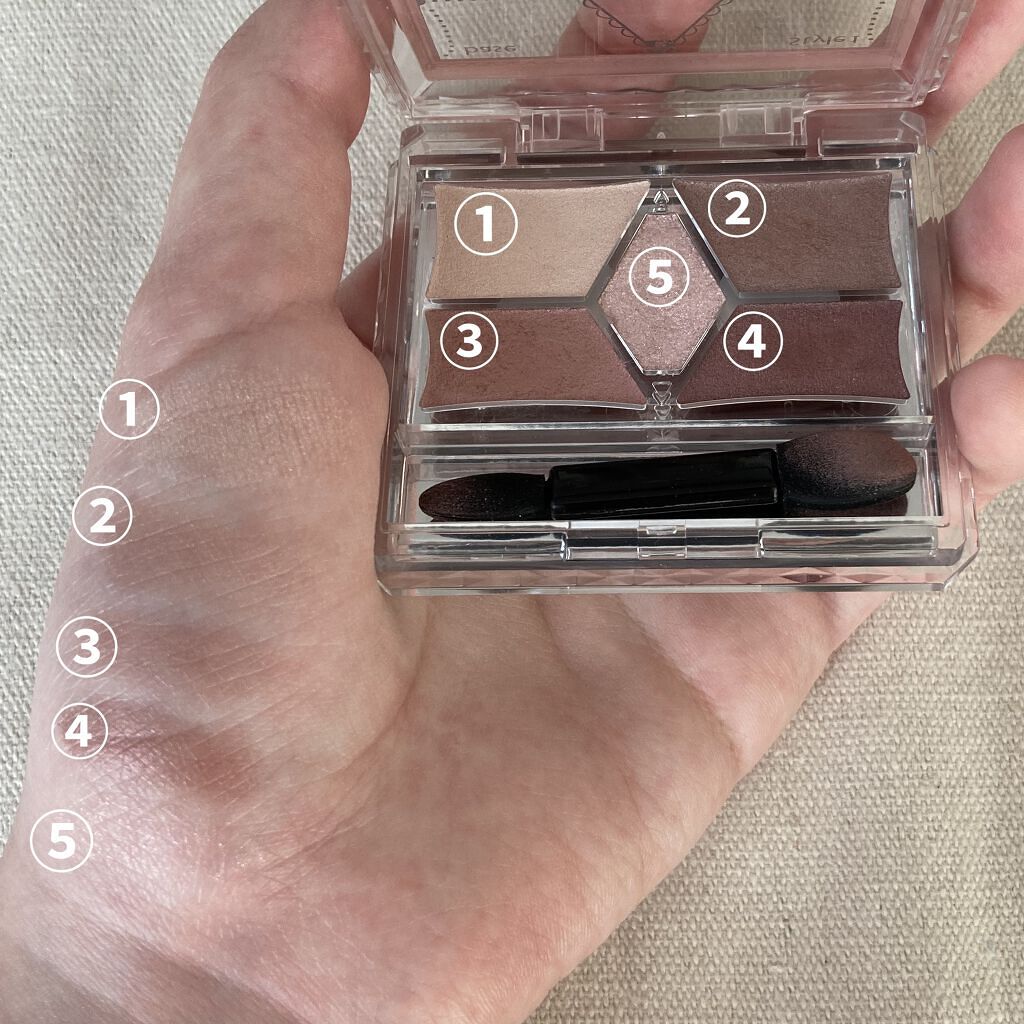 【旧品】パーフェクトスタイリストアイズ No.21 ストロベリーミルクモカ/キャンメイク/アイシャドウパレットを使ったクチコミ（3枚目）