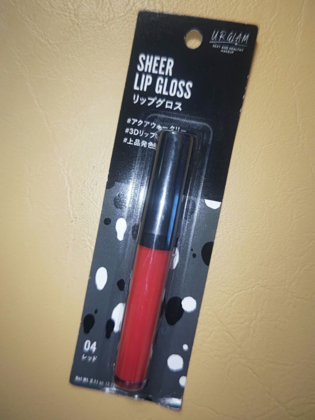 UR GLAM　SHEER LIP GLOSS レッド/U R GLAM/リップグロスを使ったクチコミ（1枚目）