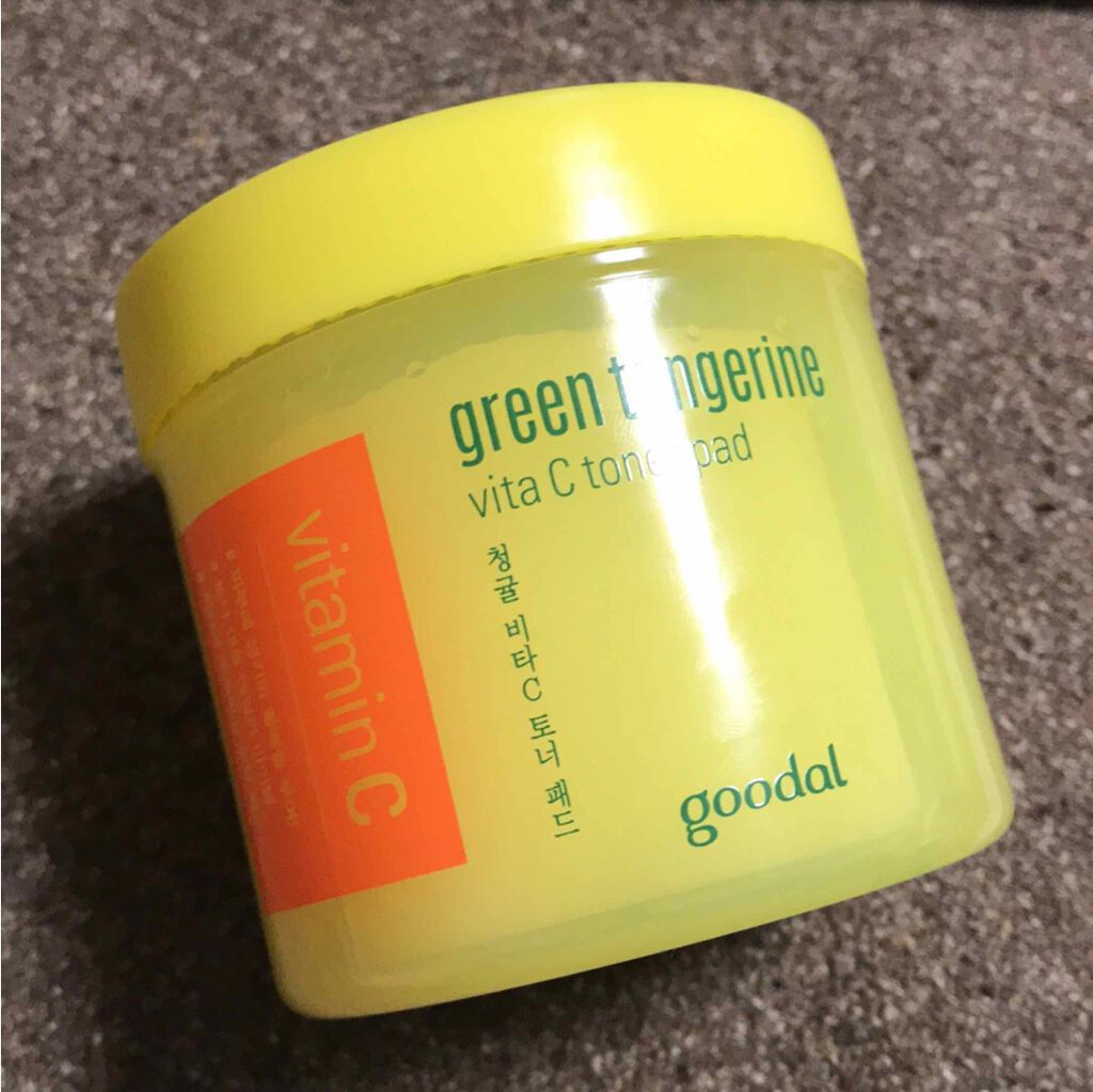 グリーンタンジェリン ビタCダークスポットケアパッド/goodal/トナーパッドを使ったクチコミ(1枚目)