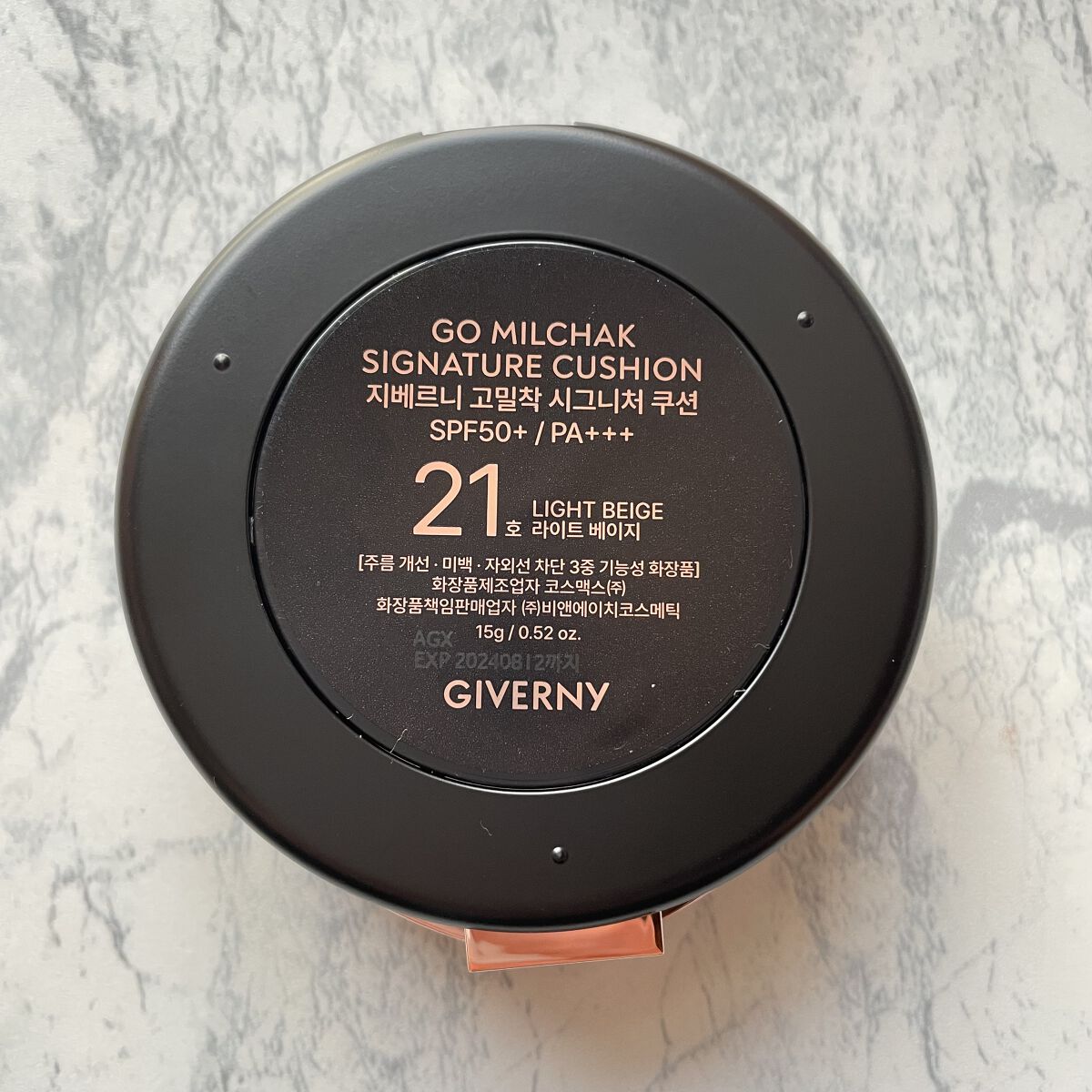 GIVERNY 高密着シグネチャークッションのクチコミ「GIVERNYの高密着シグネチャークッション、カラーは21です。

【崩れにくさ】どちらかとい.....」（3枚目）