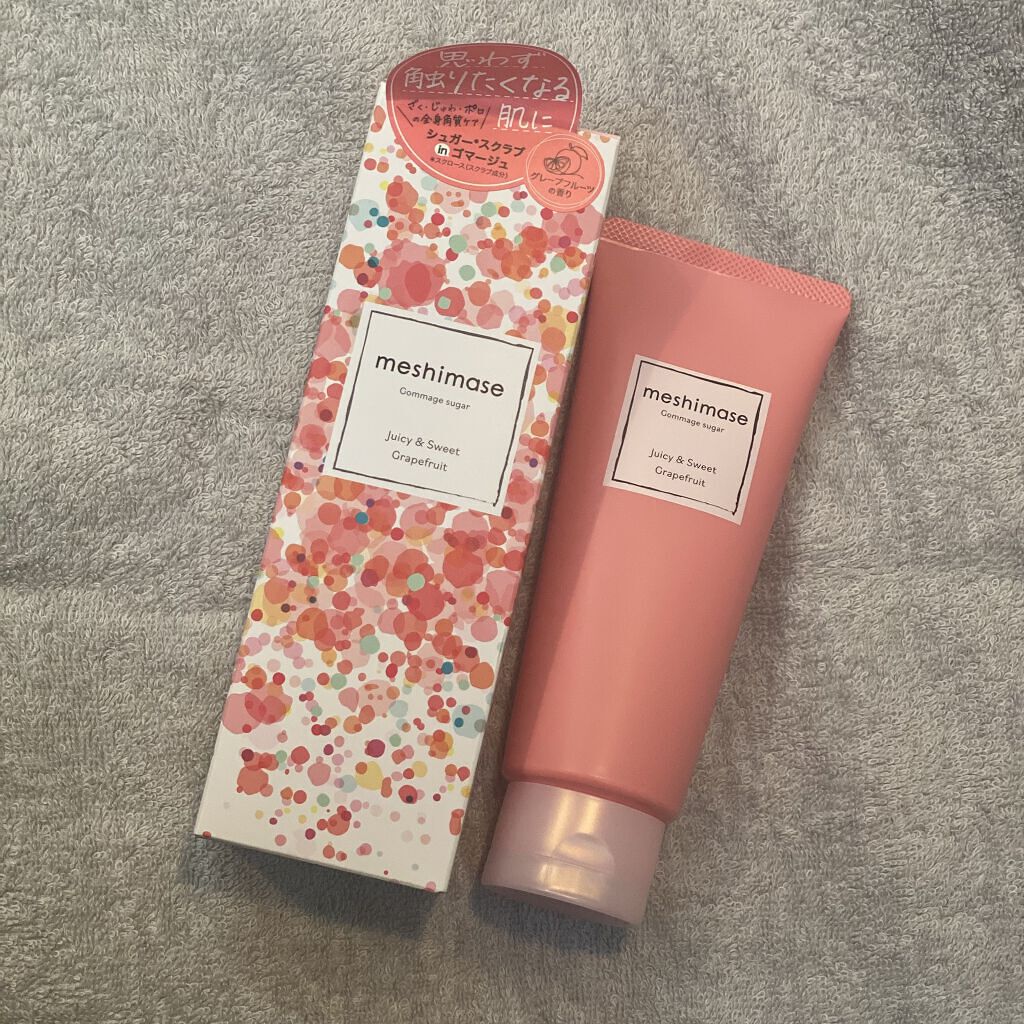 LIPSさんを通して、
ロゼット様から頂きました🙏


mesmeshimase ゴマージュシュガー

ロゼットさんから、こんな商品が？🫣
と気になっていました🙏

体を洗った後に濡れた体に💡
さくらんぼ大をとってマッサージするよう