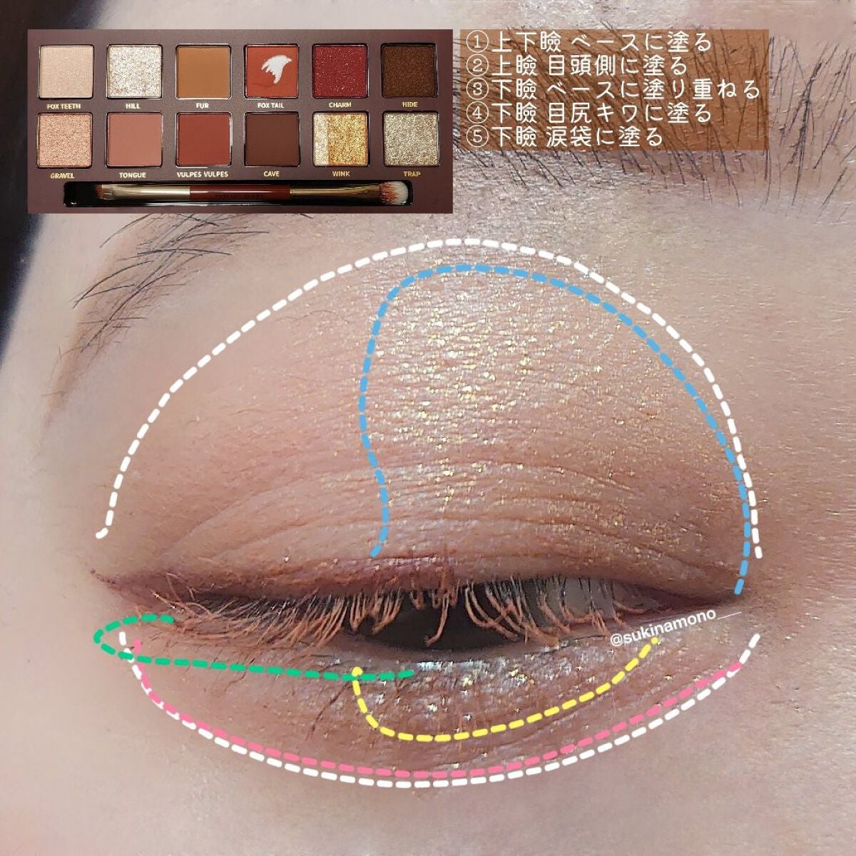 エクスプローラ12色 動物アイシャドウパレット/PERFECT DIARY/アイシャドウパレットを使ったクチコミ(7枚目)