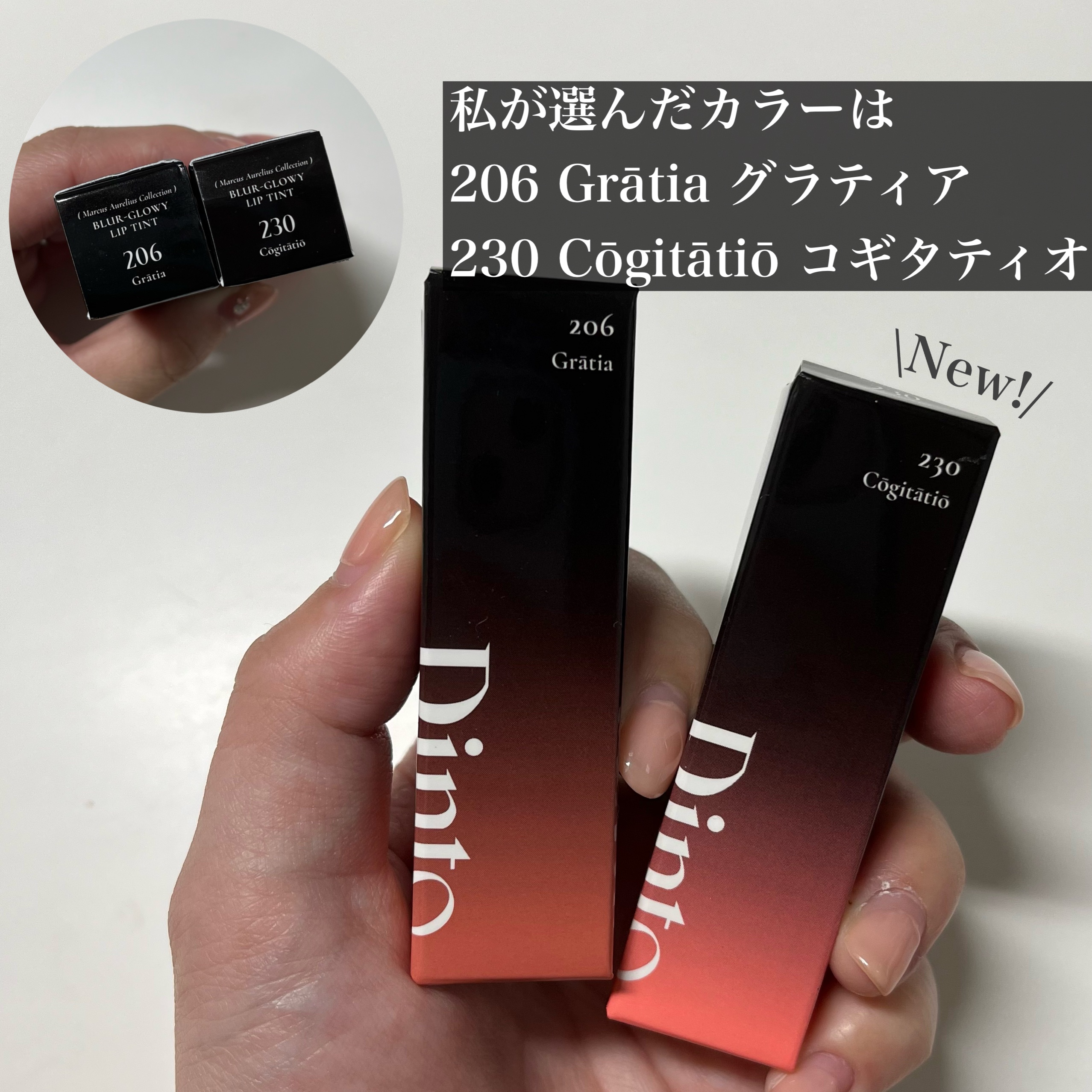 ブラーグロイリップティント 206 グラティア/Dinto/リップティントを使ったクチコミ（2枚目）