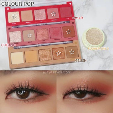 ColourPop CRUSHシャドウパレットのクチコミ「今日のメイク✨

□COLOUR POP
Palette " s.w.a.k " " CRUS.....」（1枚目）