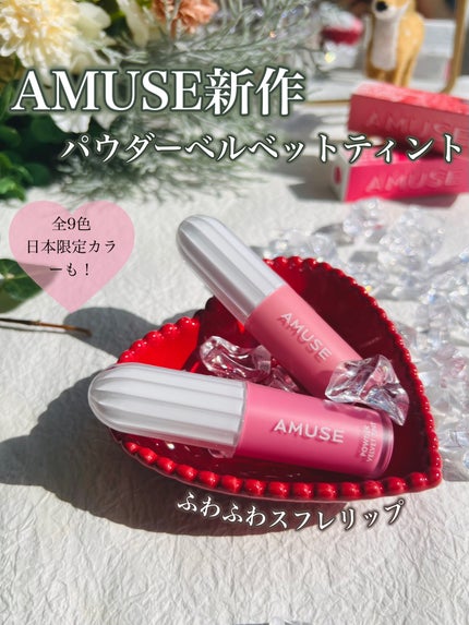 パウダーベルベットティント/AMUSE/リップティントを使ったクチコミ(1枚目)