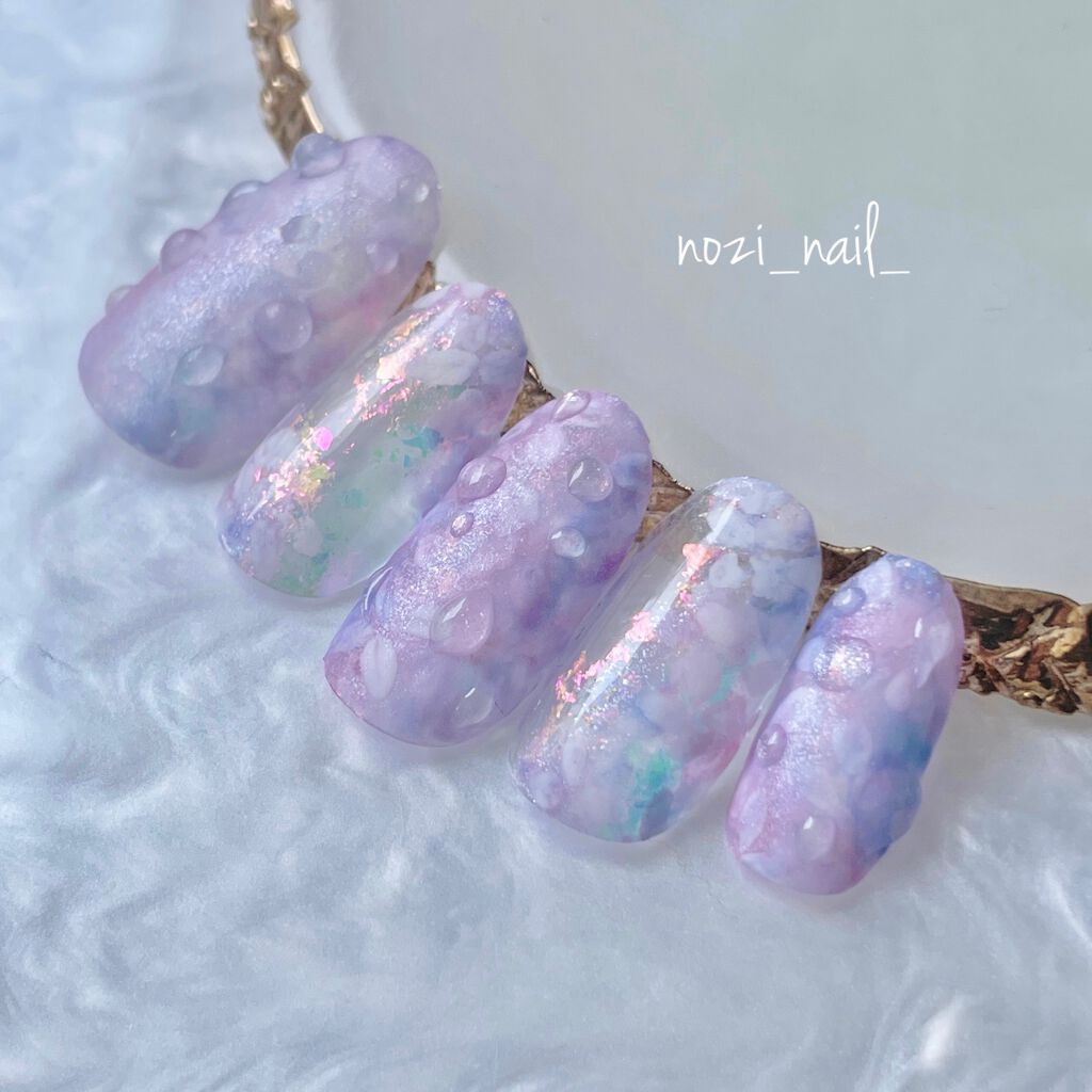 nozi𓆉𓂃 𓈒𓏸◌ on LIPS 「梅雨ネイルデザイン🐸☔上手く編集できたら、動画も後日載せるかも..」(2枚目)