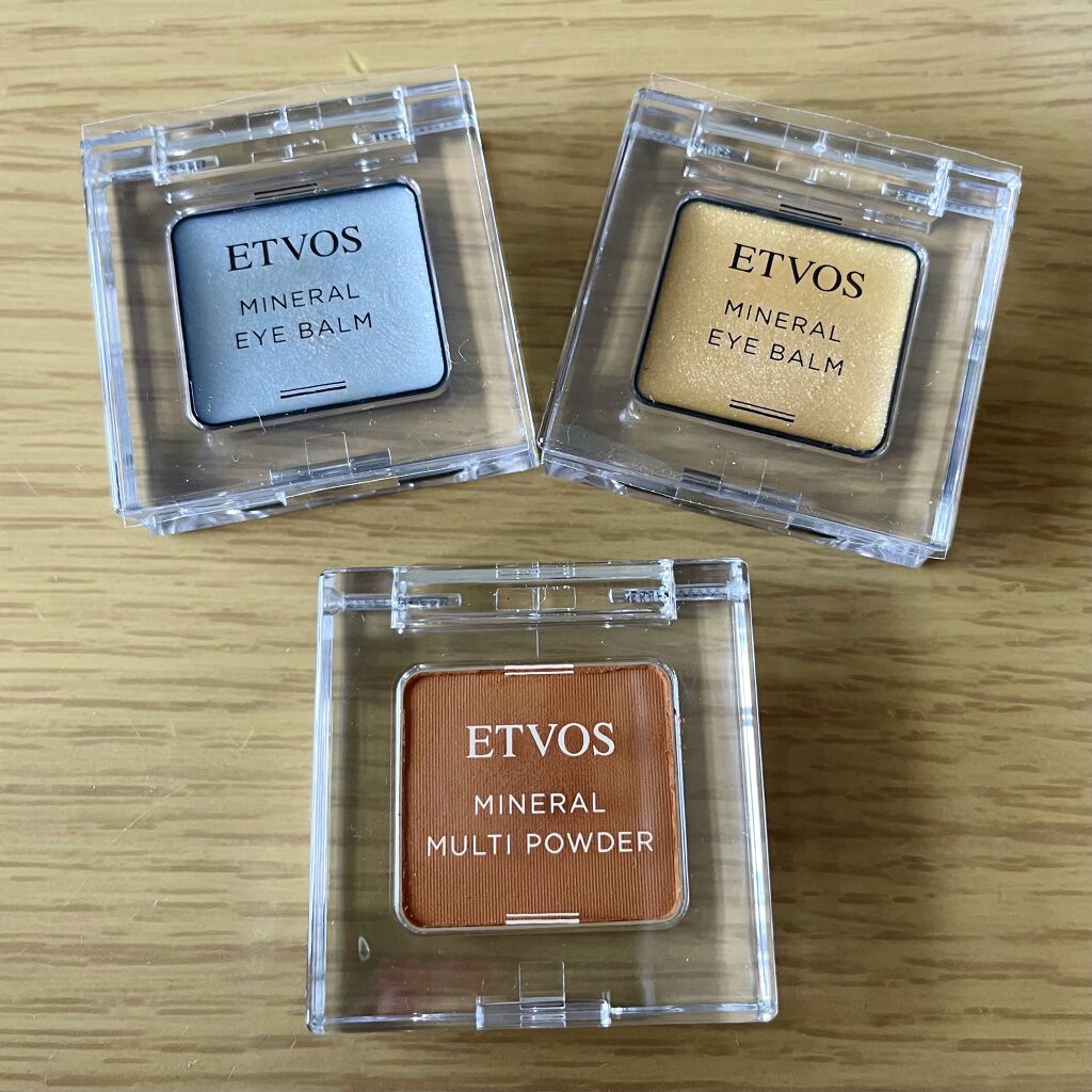ミネラルマルチパウダー ミモザオレンジ/エトヴォス/単色アイシャドウを使ったクチコミ（1枚目）