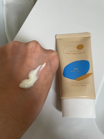 Vegean Comforting Sun/12GRABS/日焼け止めクリームを使ったクチコミ(1枚目)