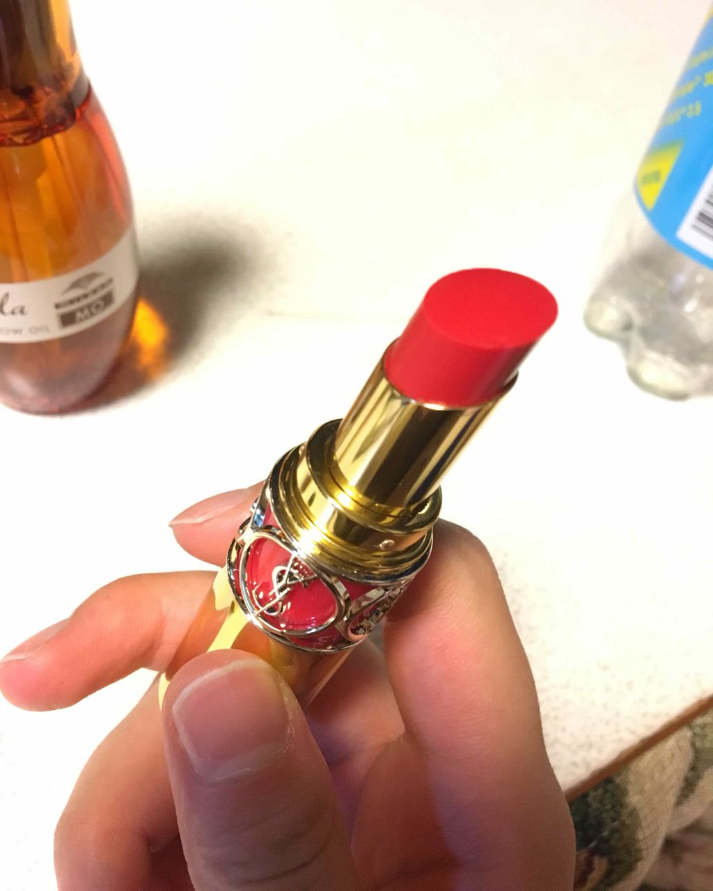 ルージュ ヴォリュプテ シャイン/YVES SAINT LAURENT BEAUTE/口紅を使ったクチコミ（1枚目）