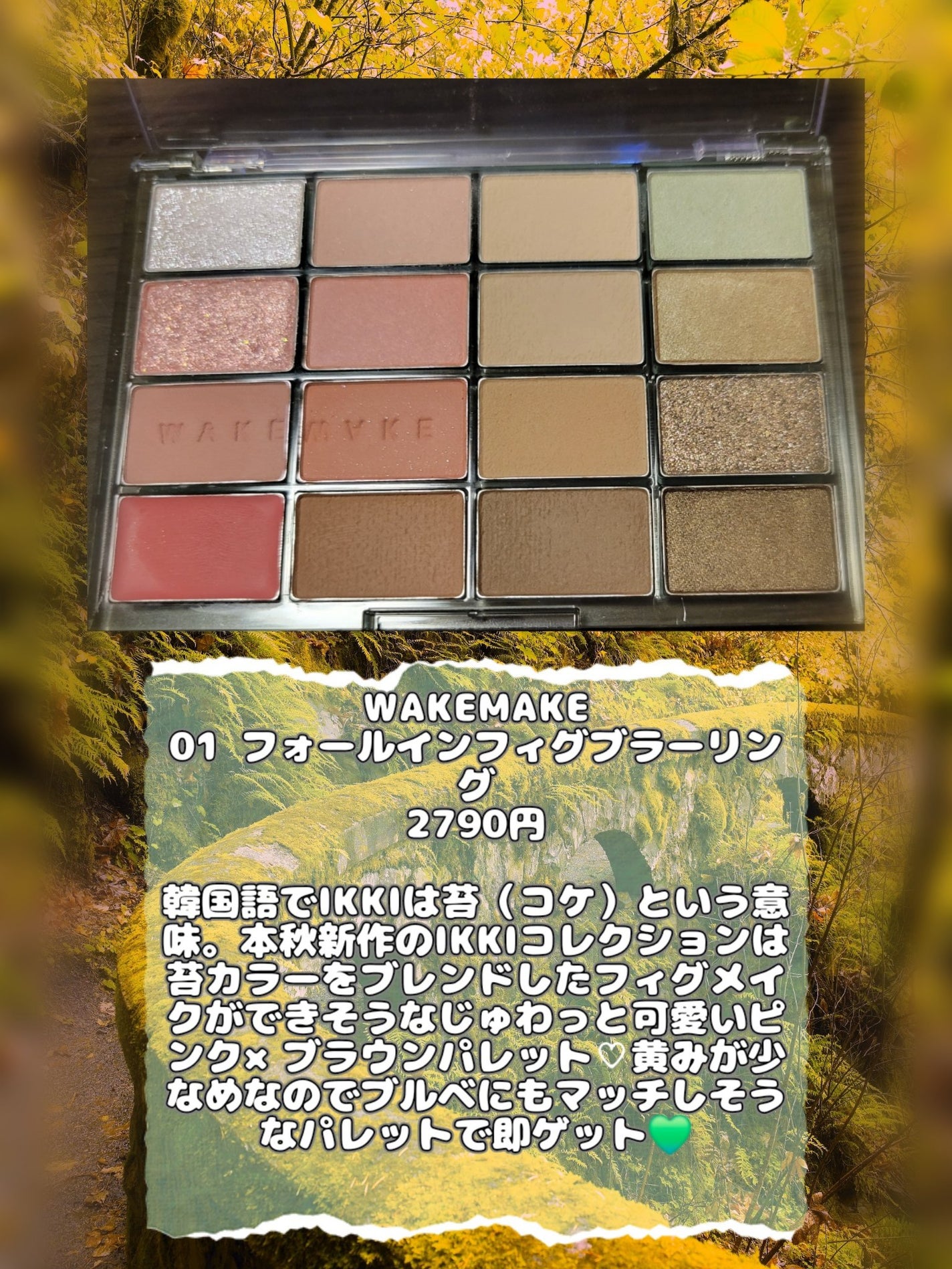 ソフトブラーリングアイパレット/wakemake/アイシャドウパレットを使ったクチコミ(2枚目)