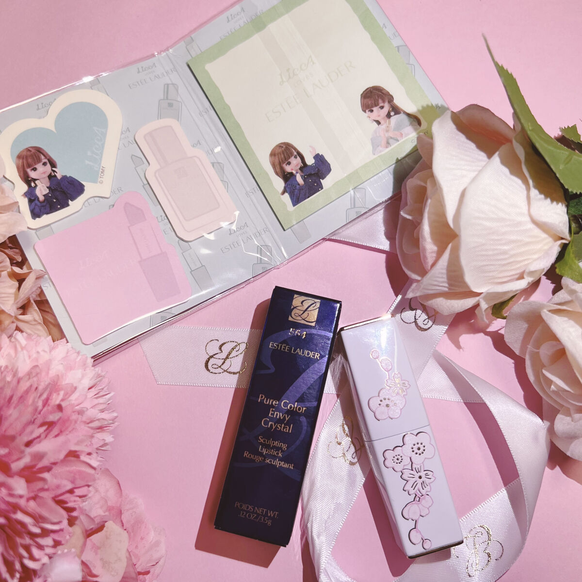 ピュア カラー エンヴィ クリスタル リップスティック 564 クリスタル ベビー(限定)/ESTEE LAUDER/口紅を使ったクチコミ（2枚目）