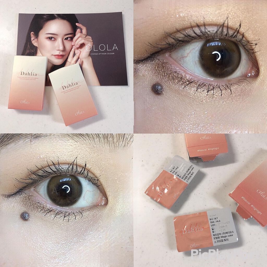 ダリアブラウンマンスリー (DAHLIA BROWN monthly)/OLOLA/1ヶ月(1MONTH)カラコンを使ったクチコミ(3枚目)
