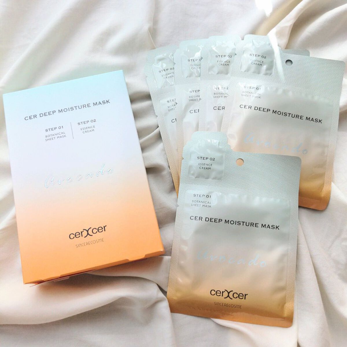 ディープモイスチャー マスク　(ケアクリーム付き)/cerXcer/シートマスク・パックを使ったクチコミ（1枚目）