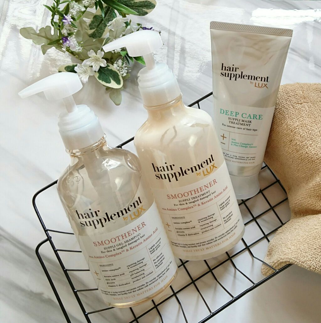 ヘアサプリ スムースナー サプリジェルシャンプー／サプリトリートメント/LUX/市販シャンプーを使ったクチコミ（1枚目）