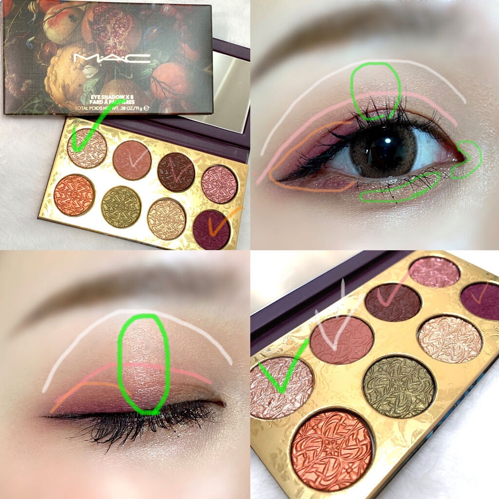 アイシャドウ × 8 テンプティング フェイト/M・A・C/アイシャドウパレットを使ったクチコミ(2枚目)