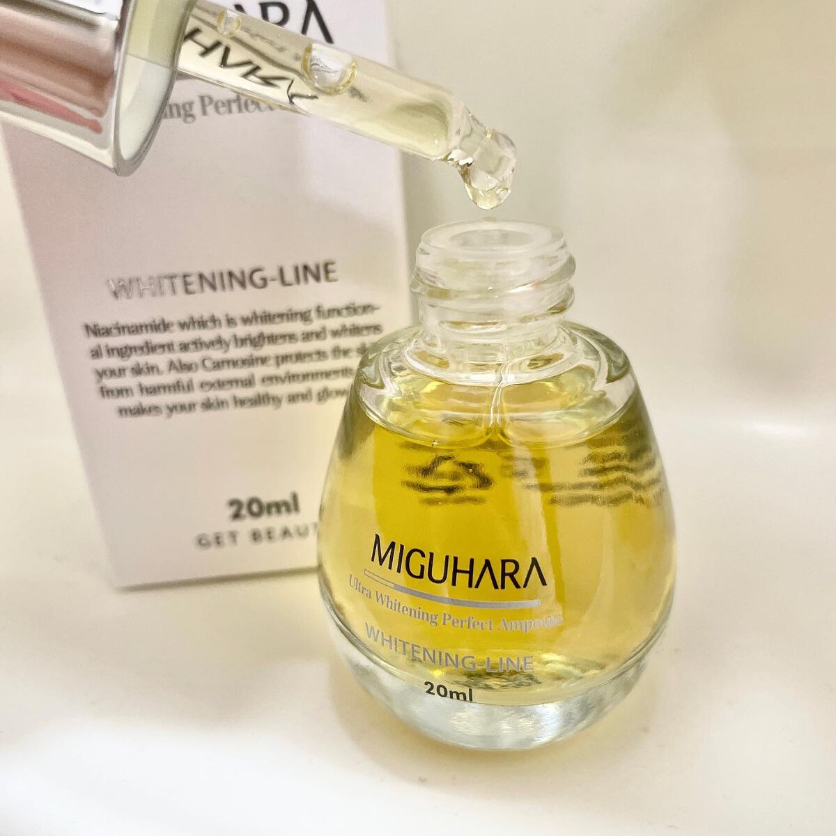 Ultra Whitening Perfect Ampoule/MIGUHARA/美容液を使ったクチコミ（3枚目）