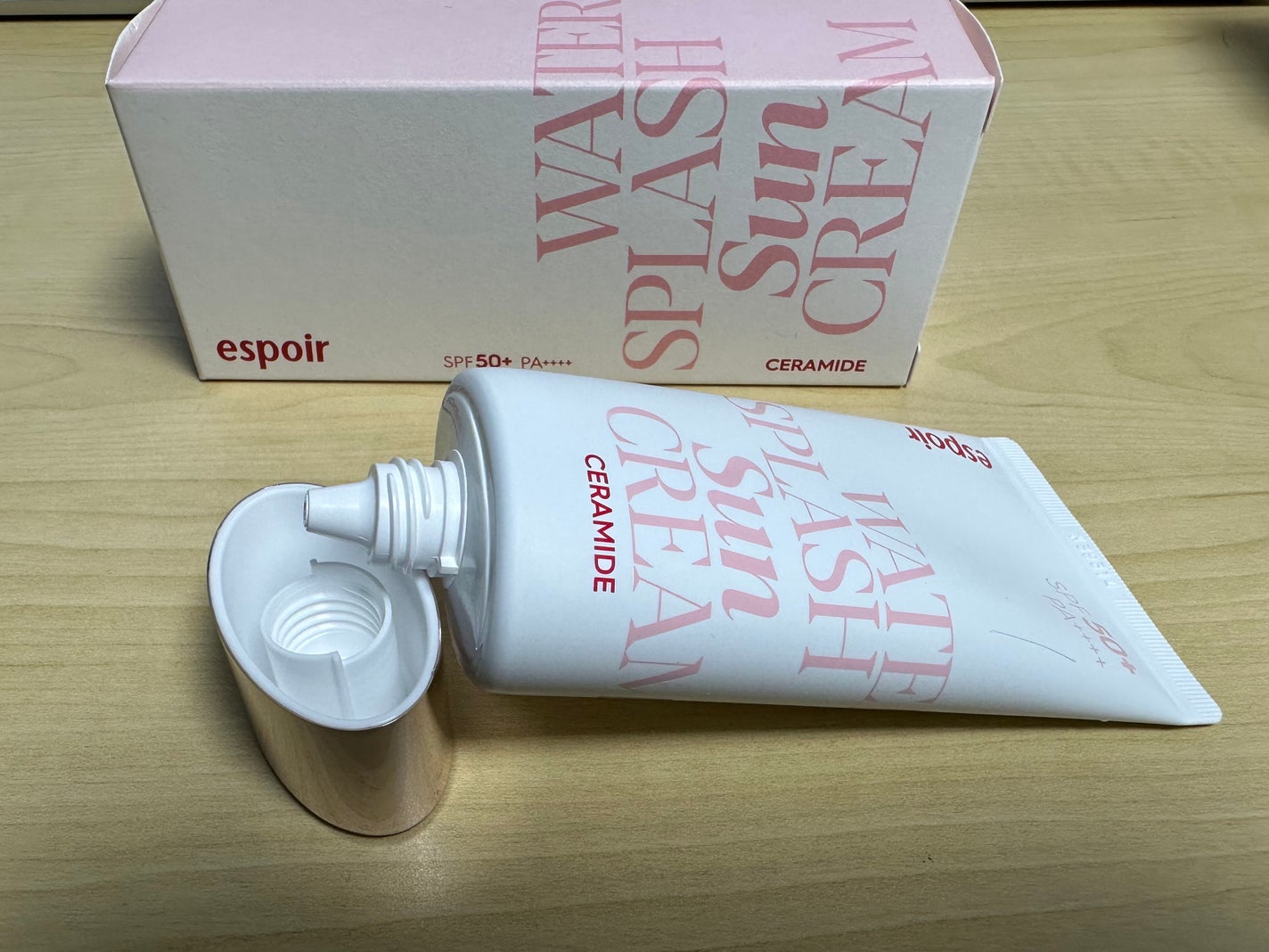 ウォータースプラッシュサンクリーム セラミド/espoir/日焼け止めクリームを使ったクチコミ(3枚目)