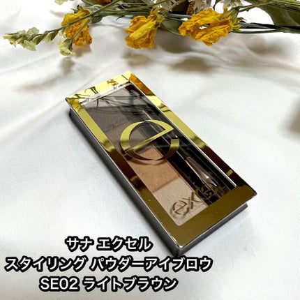 スタイリング パウダーアイブロウ SE02 ライトブラウン/excel/パウダーアイブロウの画像