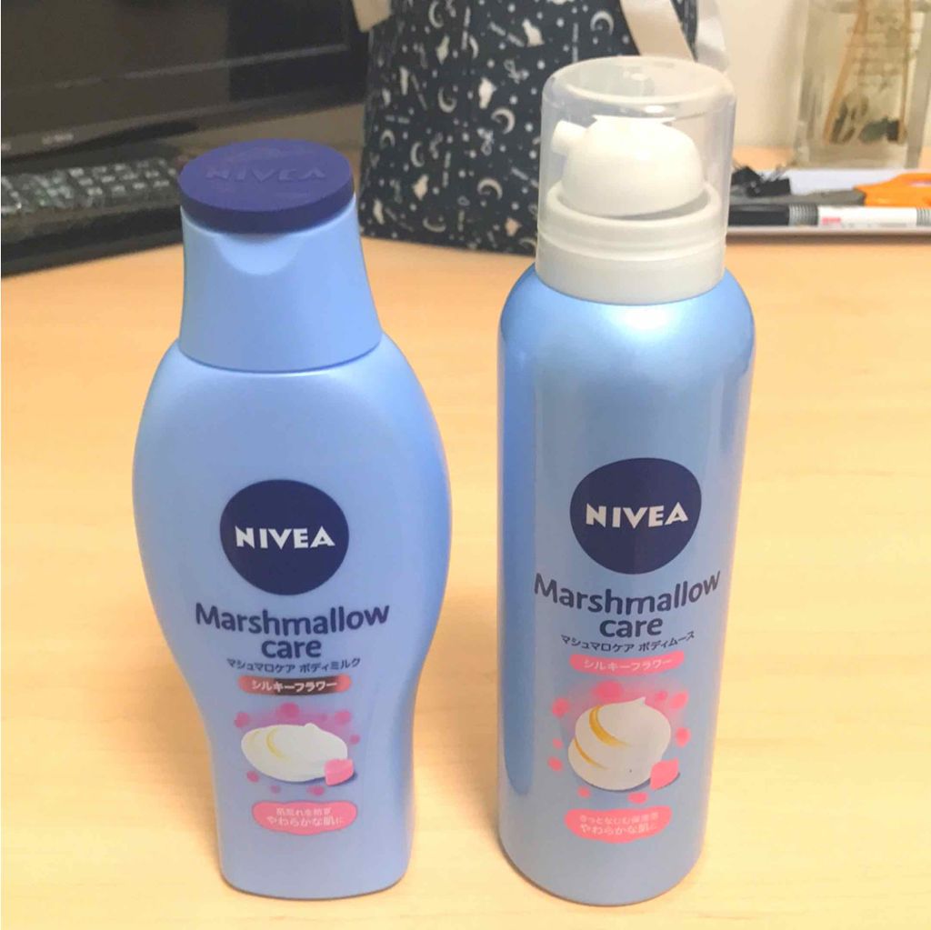 マシュマロケア ボディムース シルキーフラワー/ニベア/ボディローションを使ったクチコミ（1枚目）