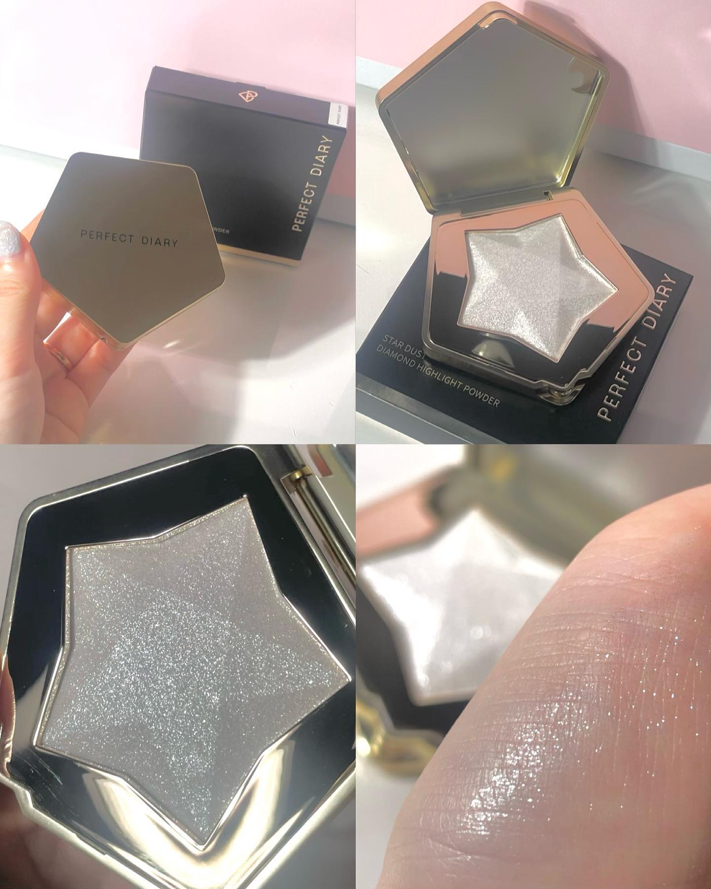 スターダストダイヤモンドハイライトパウダー/PERFECT DIARY/パウダーハイライトを使ったクチコミ（2枚目）