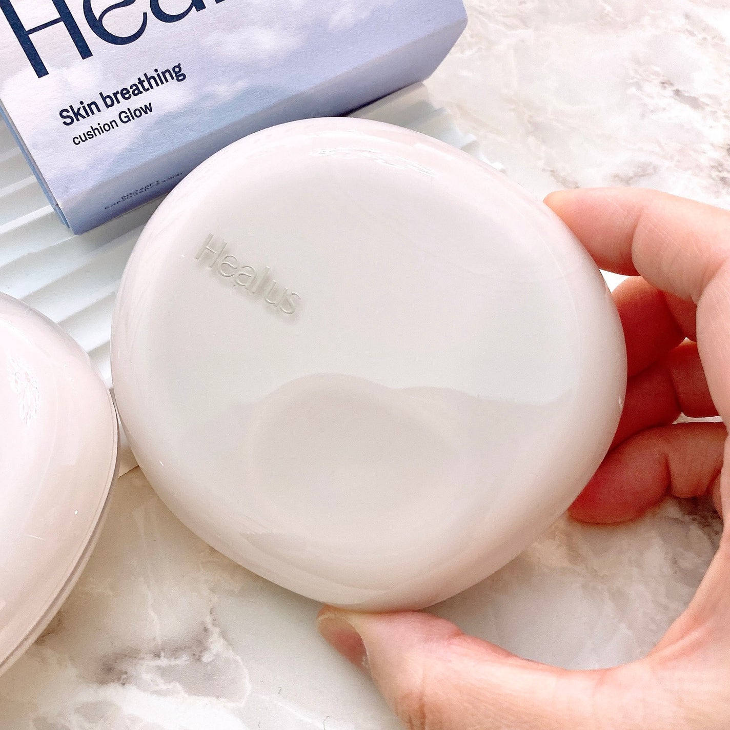 ブリージンググロークッション/Healus/クッションファンデーションを使ったクチコミ(4枚目)