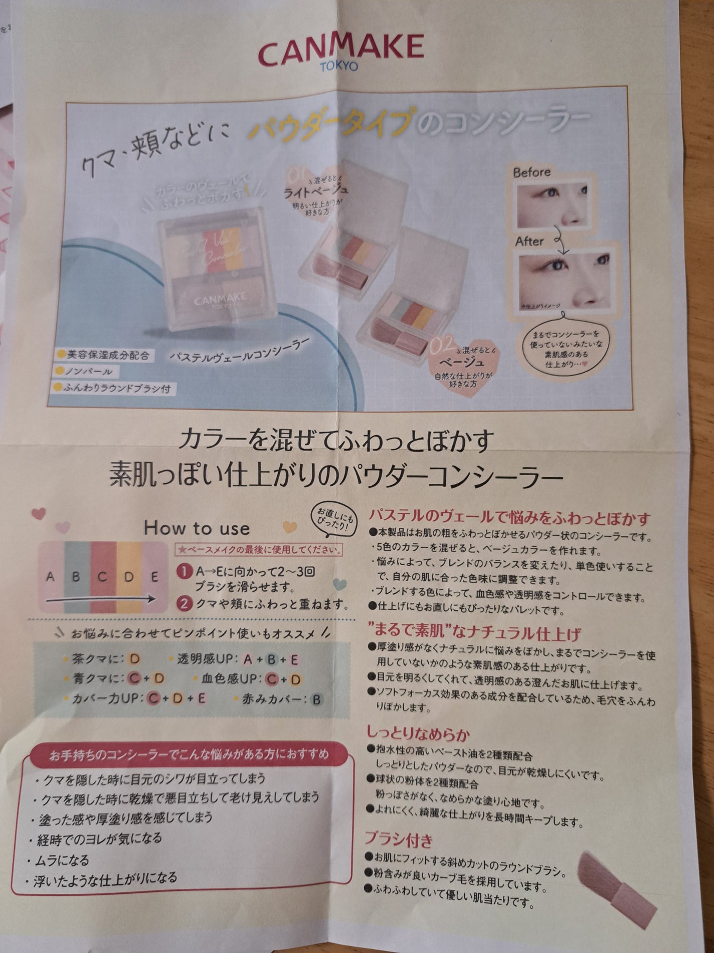 パステルヴェールコンシーラー/キャンメイク/パレットコンシーラーを使ったクチコミ(2枚目)