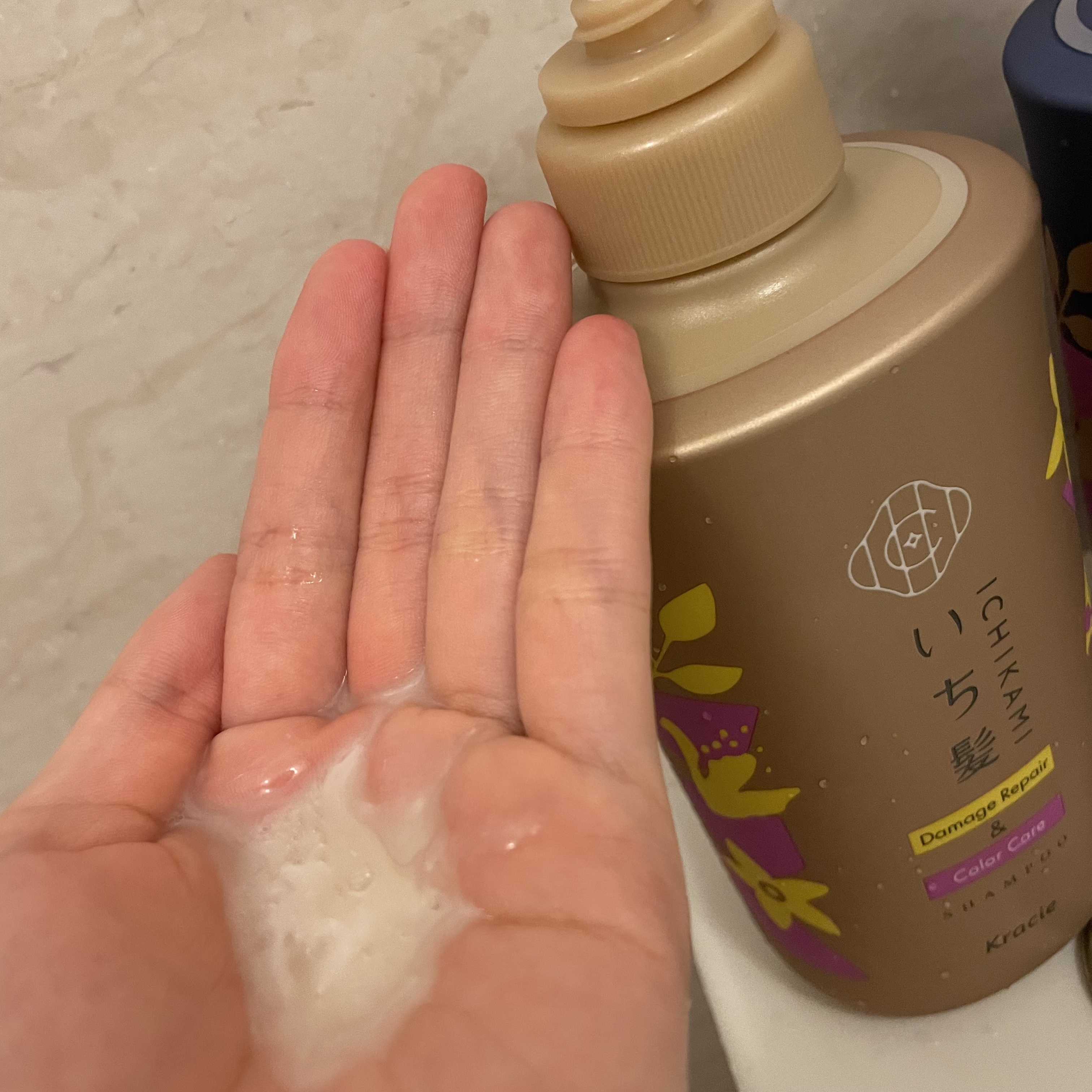 ダメージリペア＆カラーケア トリートメント/いち髪/洗い流すヘアトリートメントを使ったクチコミ（2枚目）